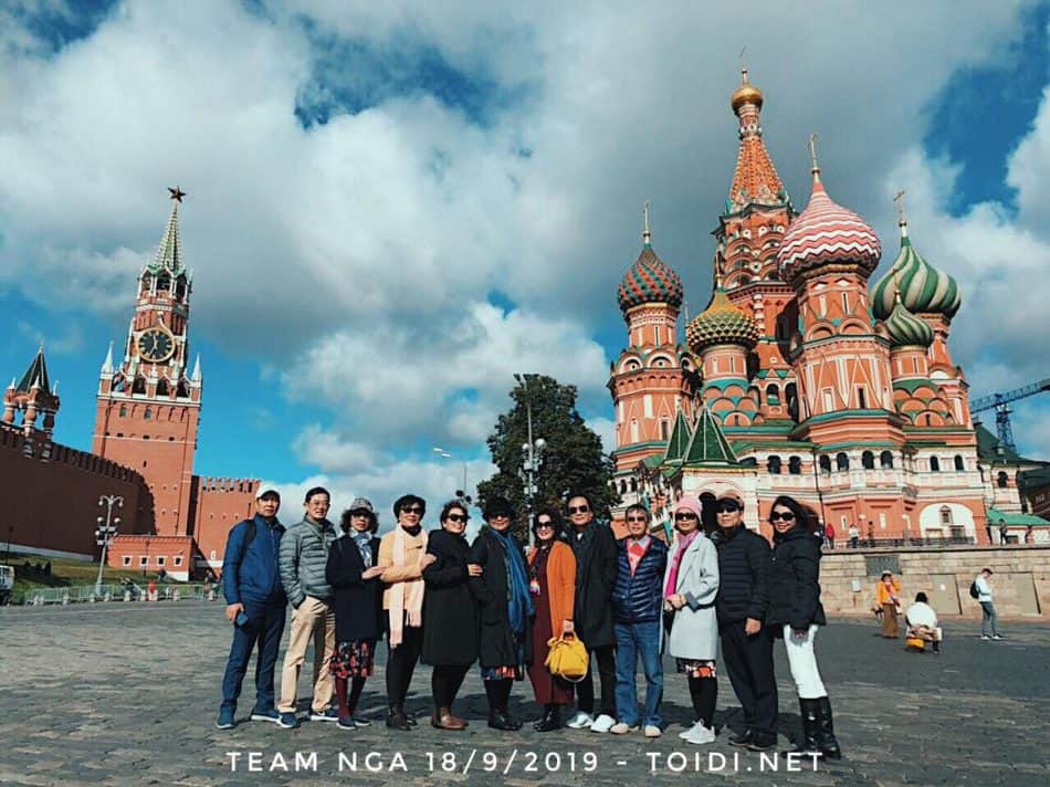 Team Toidi tại Điện Kremlin và quảng trường đỏ - Mùa thu nước Nga 2019