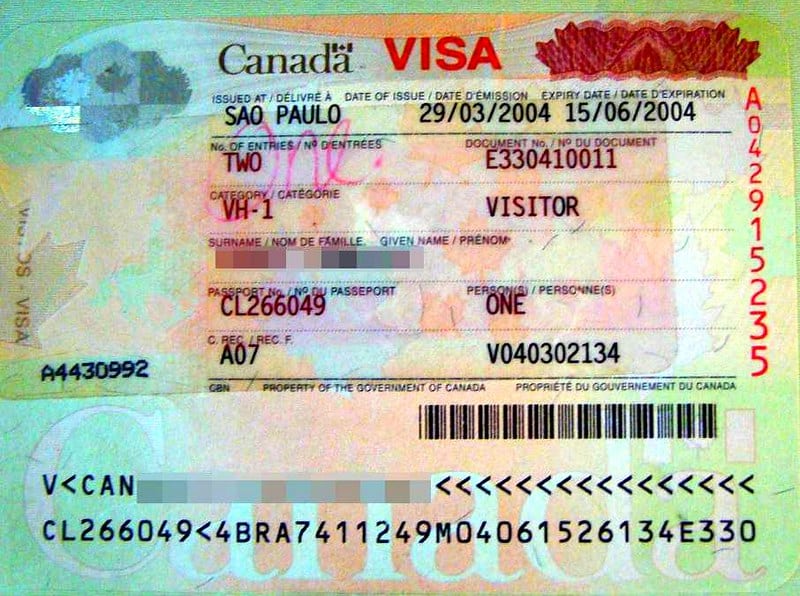 visa du lịch canada 1